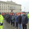 schieramento in piazza Unità a Trieste